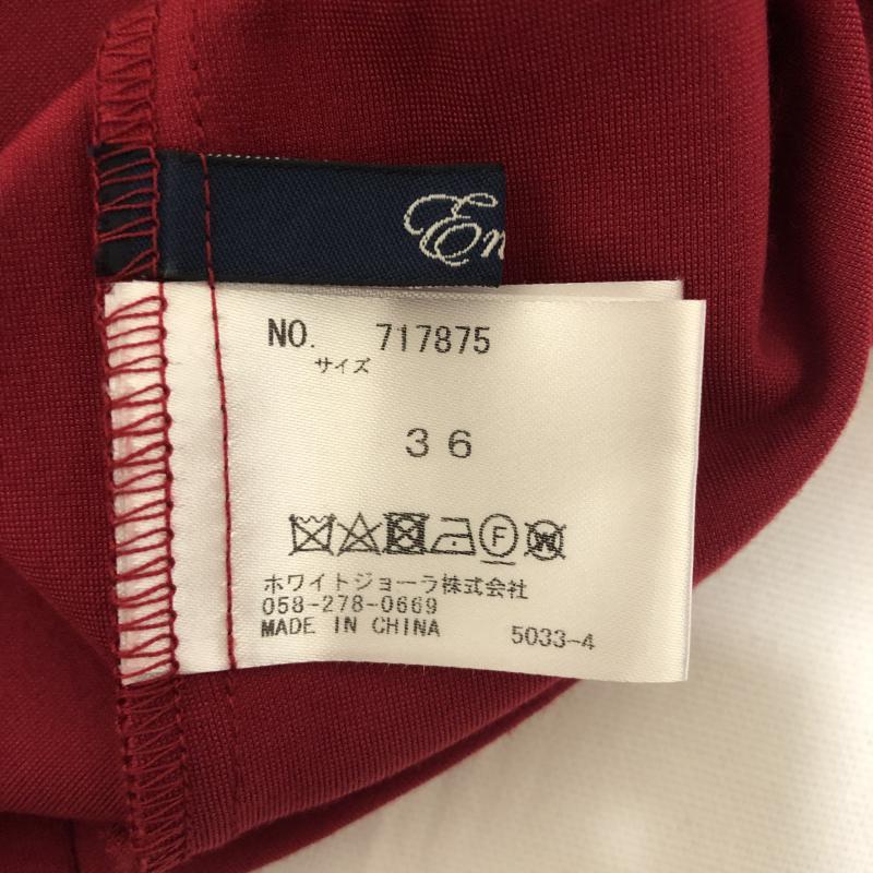 エンネア Ennea カットソー 長袖 36 無地 赤 / レッド / レディース USED 古着 中古 10006046