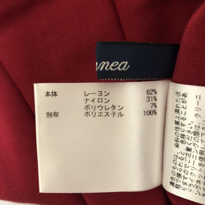 エンネア Ennea カットソー 長袖 36 無地 赤 / レッド / レディース USED 古着 中古 10006046