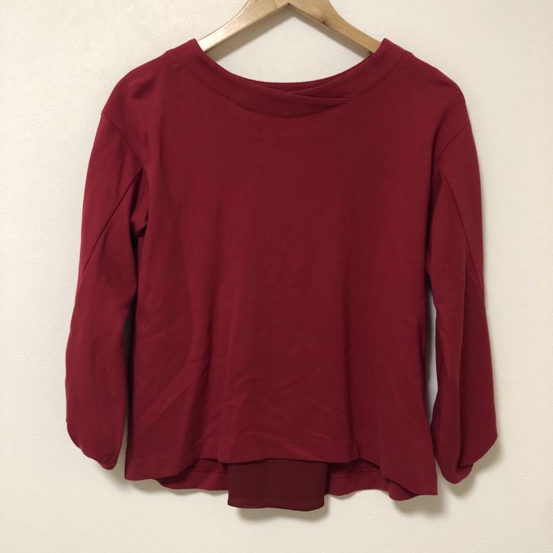 エンネア Ennea カットソー 長袖 36 無地 赤 / レッド / レディース USED 古着 中古 10006047