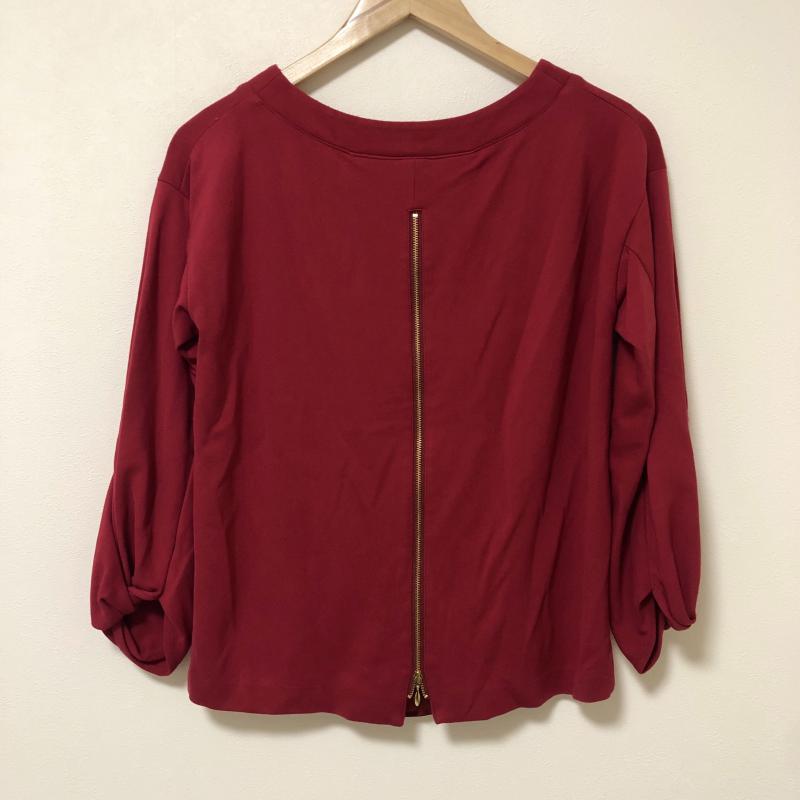 エンネア Ennea カットソー 長袖 36 無地 赤 / レッド / レディース USED 古着 中古 10006047