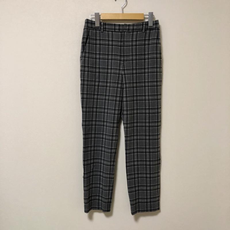ハリス Harriss パンツ スラックス 34 チェック 灰 / グレー / X 白 / ホワイト / X 黒 / ブラック / レディース USED 古着 中古 10006069