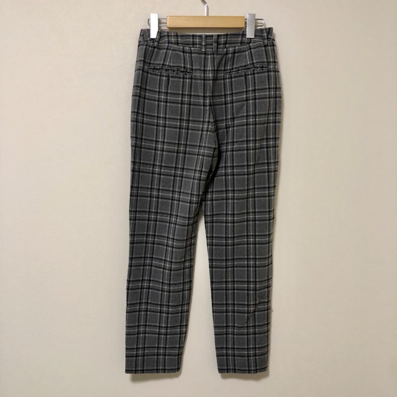 ハリス Harriss パンツ スラックス 34 チェック 灰 / グレー / X 白 / ホワイト / X 黒 / ブラック / レディース USED 古着 中古 10006069