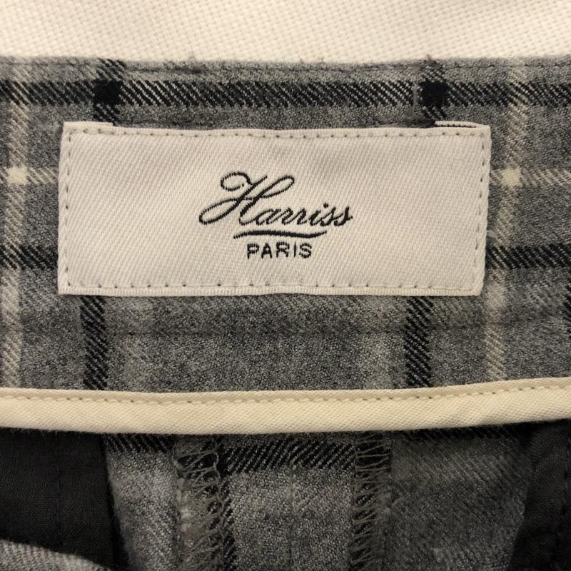 ハリス Harriss パンツ スラックス 34 チェック 灰 / グレー / X 白 / ホワイト / X 黒 / ブラック / レディース USED 古着 中古 10006069