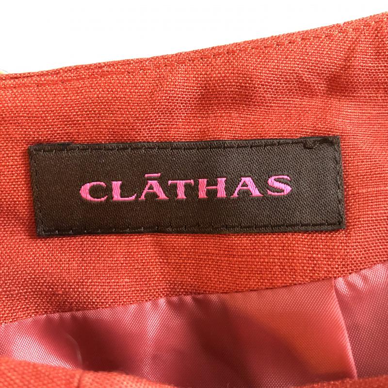 クレイサス CLATHAS スカート ひざ丈スカート 36 無地 橙 / オレンジ / レディース USED 古着 中古 10006113