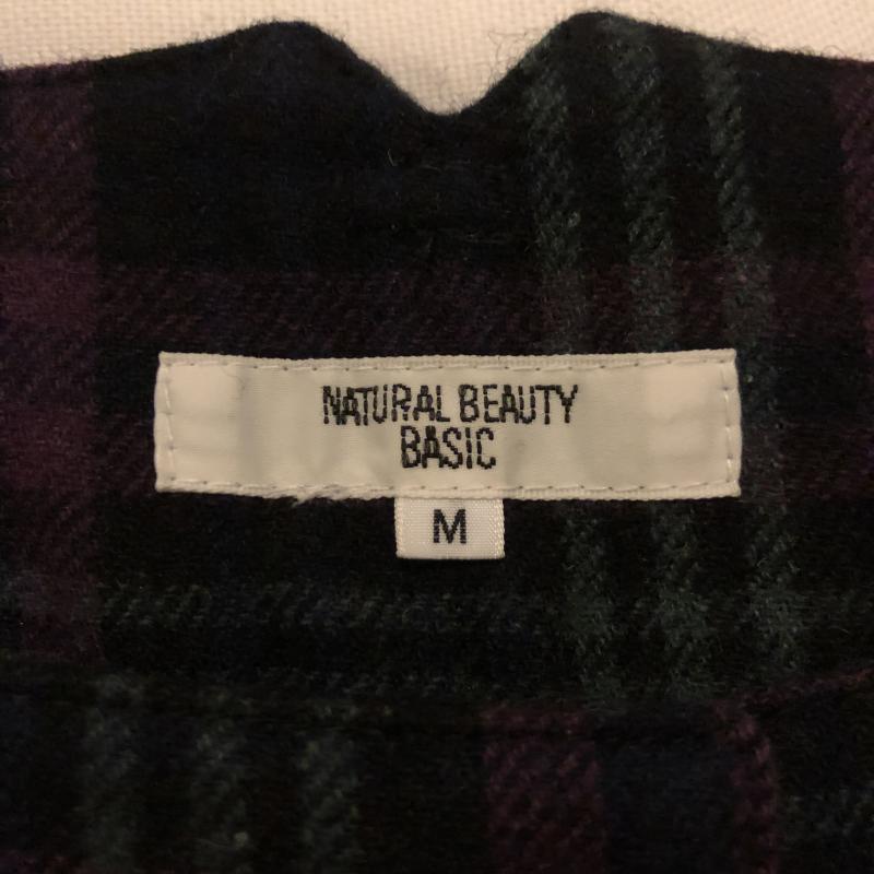 ナチュラルビューティーベーシック NATURAL BEAUTY BASIC パンツ ショートパンツ M チェック 黒 / ブラック / X 紫 / パープル / X 紺 / ネイビー / X 青 / ブルー / レディース USED 古着 中古 10006118
