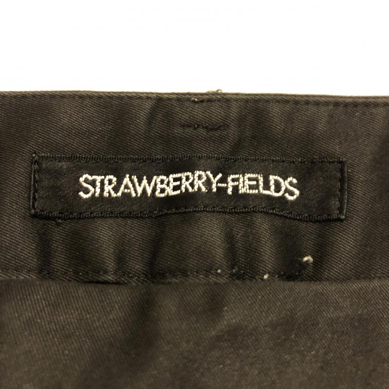ストロベリーフィールズ STRAWBERRY-FIELDS パンツ チノパン 1 無地 黒 / ブラック / レディース USED 古着 中古 10006123