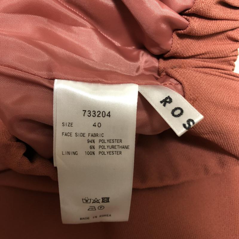 ロージー ROSIEE パンツ スラックス 40 無地 茶 / ブラウン / X 橙 / オレンジ / レディース USED 古着 中古 10006133