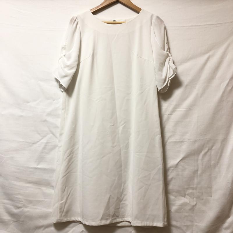 エンネア Ennea ワンピース ひざ丈スカート 38 無地 白 / ホワイト / レディース USED 古着 中古 10006157