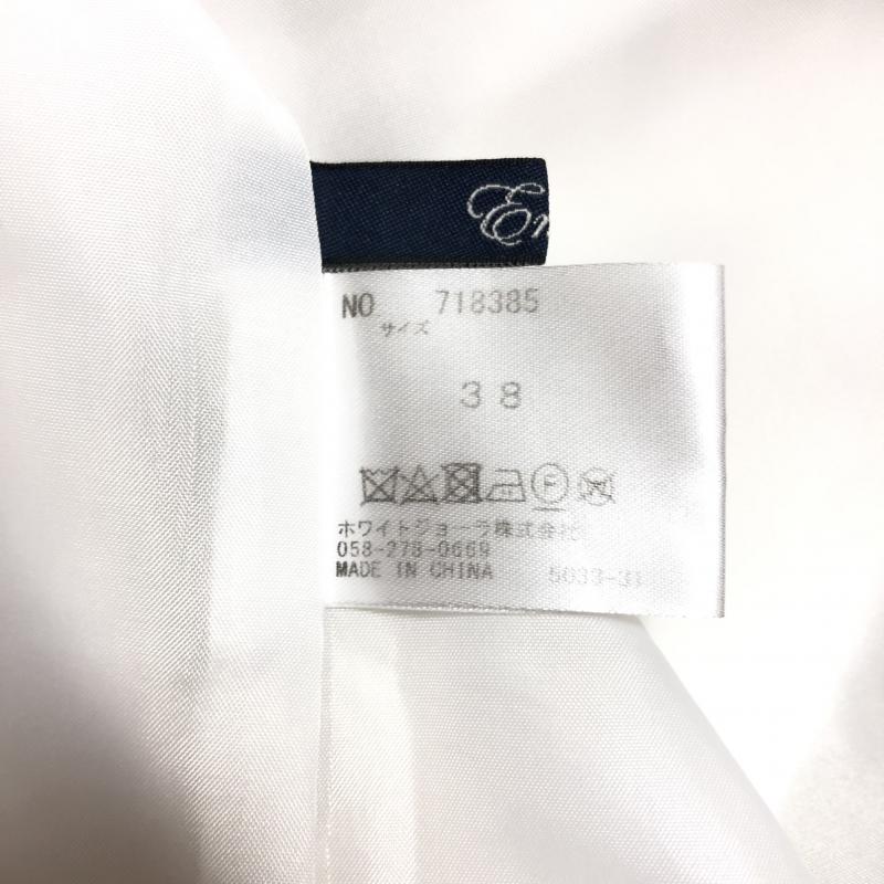 エンネア Ennea ワンピース ひざ丈スカート 38 無地 白 / ホワイト / レディース USED 古着 中古 10006157
