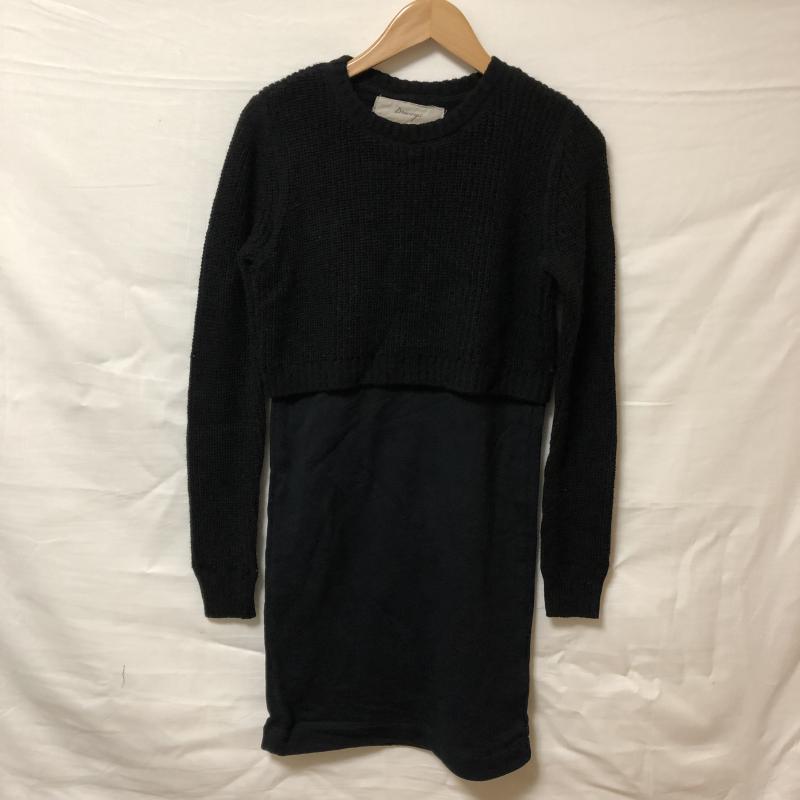 ドロシーズ DRWCYS ワンピース ひざ丈スカート 1 無地 黒 / ブラック / レディース USED 古着 中古 10006166