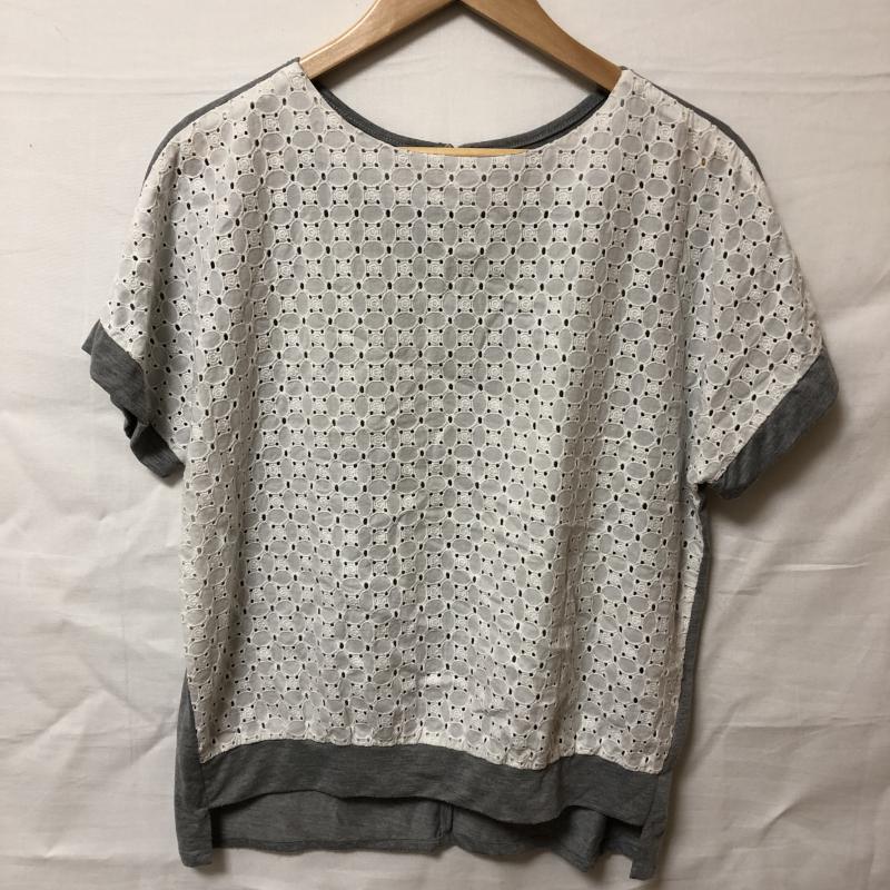 ヨーロ YOLO カットソー 半袖 36 白 / ホワイト / X 灰 / グレー / レディース USED 古着 中古 10006169