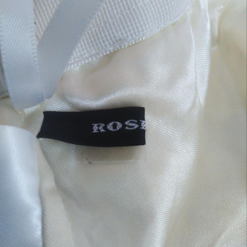 ローズバッド ROSE BUD スカート ひざ丈スカート FREE 花柄 X 無地 白 / ホワイト / レディース USED 古着 中古 10006187