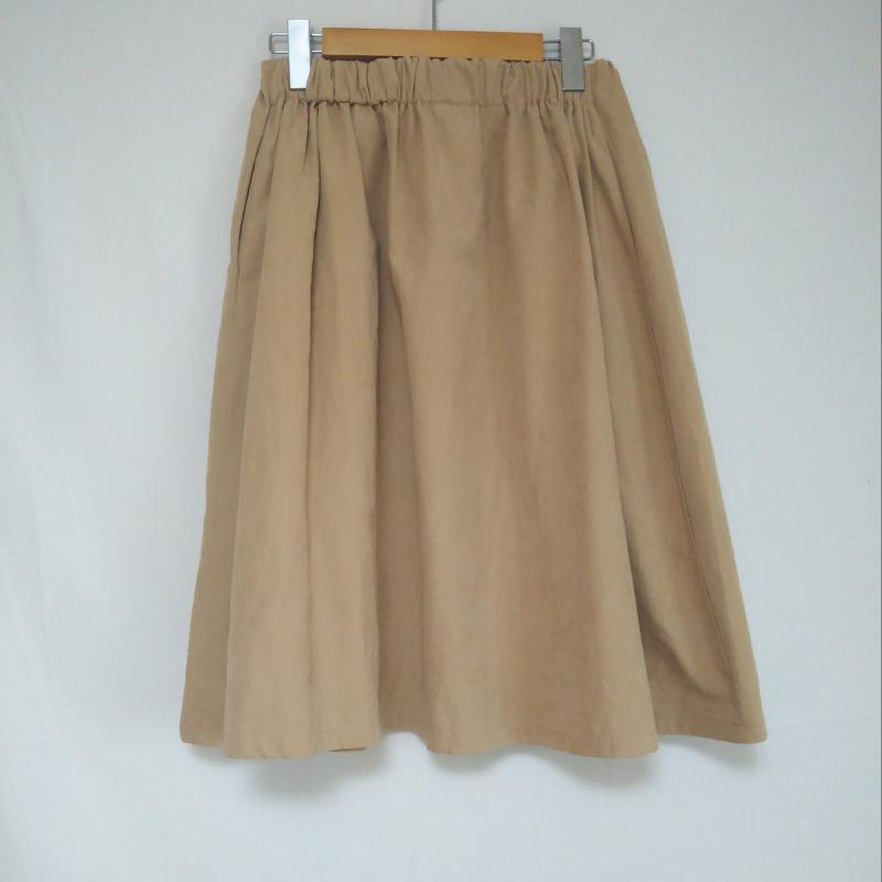 ジェナ jena スカート ひざ丈スカート M 無地 ベージュ / ベージュ / レディース USED 古着 中古 10006189