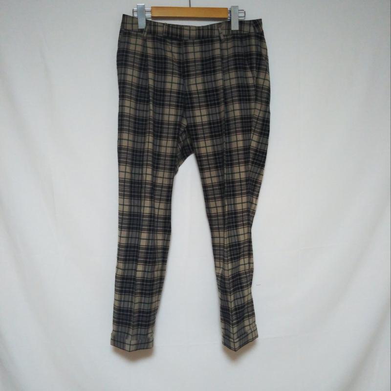 ロペピクニック ROPE' PICNIC パンツ スラックス 38 チェック 黒 / ブラック / X ベージュ / ベージュ / レディース USED 古着 中古 10006200
