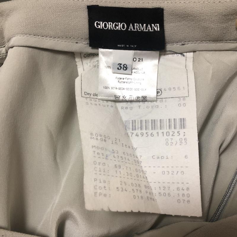 ジョルジオアルマーニ GIORGIO ARMANI スカート ひざ丈スカート 38 無地 ベージュ / ベージュ / レディース USED 古着 中古 10006259
