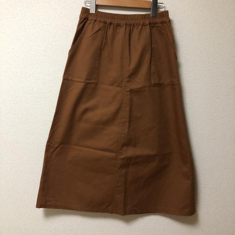 イーハイフンワールドギャラリーピー E hyphen world gallery PEACE スカート ロングスカート デニムスカート FREE 無地 茶 / ブラウン / レディース USED 古着 中古 10006375