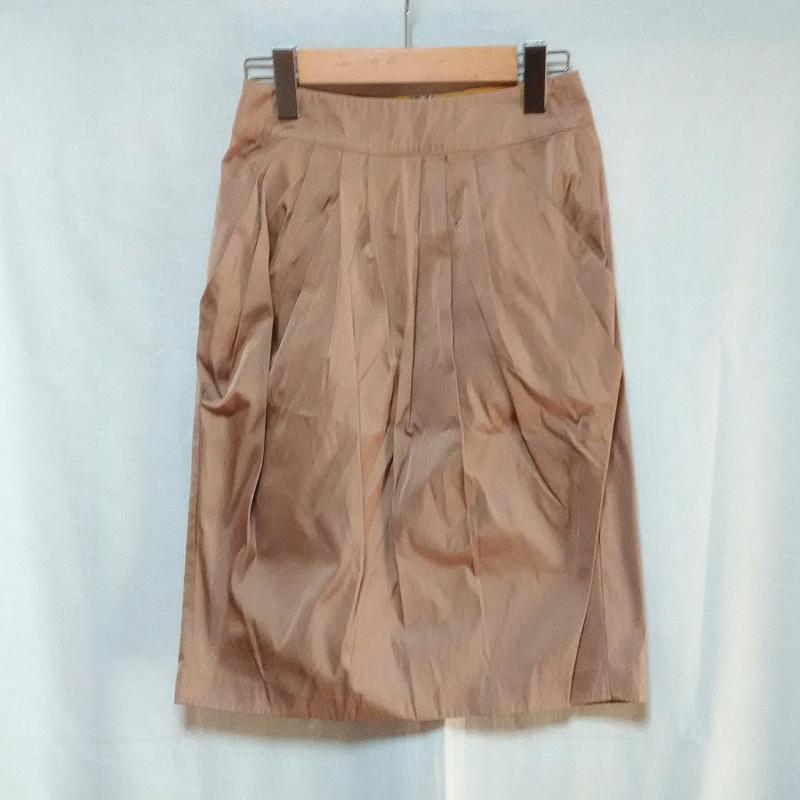 ソブ SOV. スカート ひざ丈スカート 36 無地 ベージュ / ベージュ / レディース USED 古着 中古 10006390
