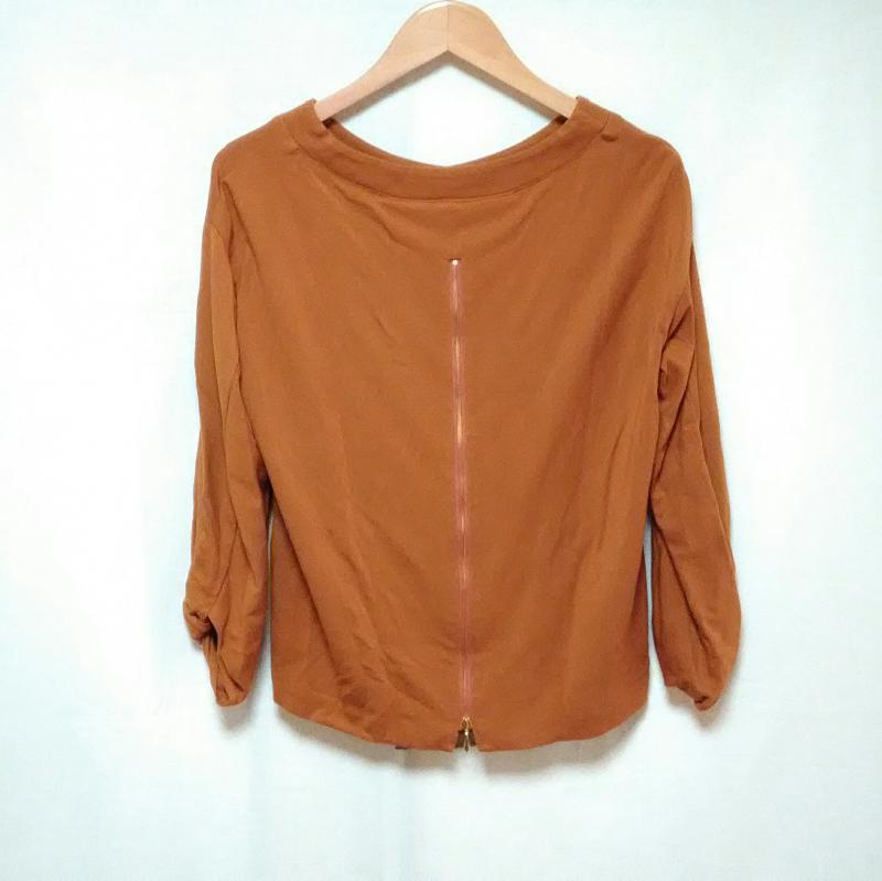 エンネア Ennea カットソー 長袖 38 無地 茶 / ブラウン / レディース USED 古着 中古 10006400