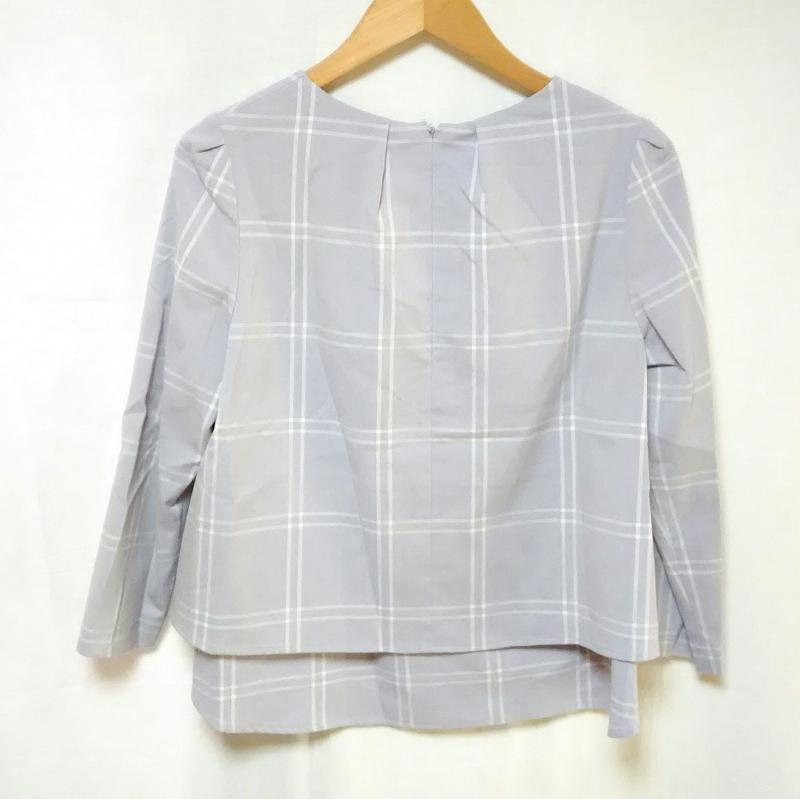 リアラ Reala カットソー 長袖 M チェック 灰 / グレー / レディース USED 古着 中古 10006432
