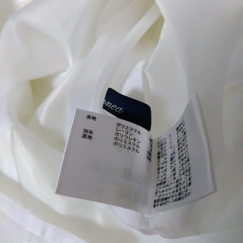 エンネア Ennea ワンピース ひざ丈スカート 38 無地 白 / ホワイト / レディース USED 古着 中古 10006436