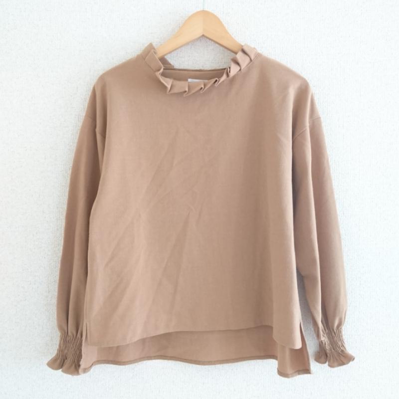 グリーンデイル ガーネット GREENDALE GARNET カットソー 長袖 S 無地 ベージュ / ベージュ / レディース USED 古着 中古 10006523
