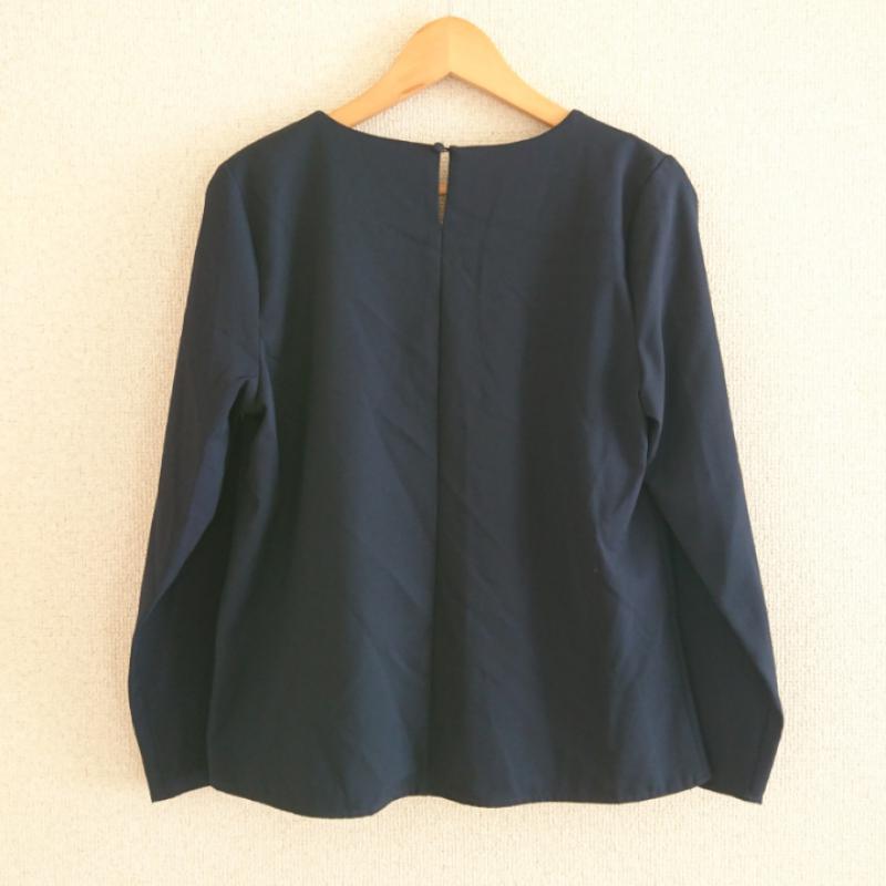 エマテイラー Emma Taylor カットソー 長袖 40 無地 紺 / ネイビー / レディース USED 古着 中古 10006524