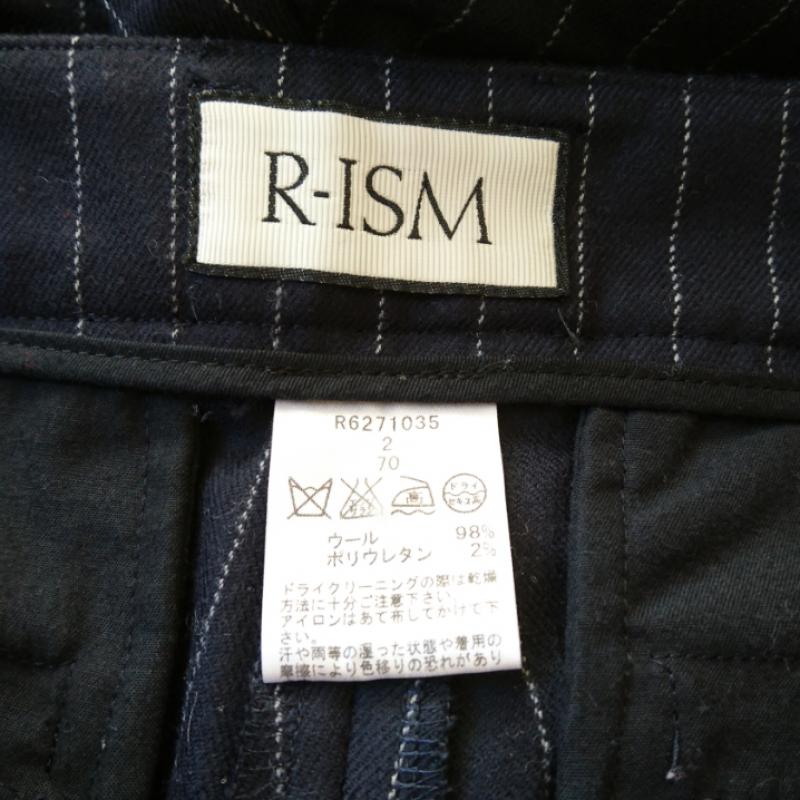 リズム R-ISM ボトムス ボトムス アンクルパンツ 2 ストライプ 黒 / ブラック / X 白 / ホワイト / レディース USED 古着 中古 10006533