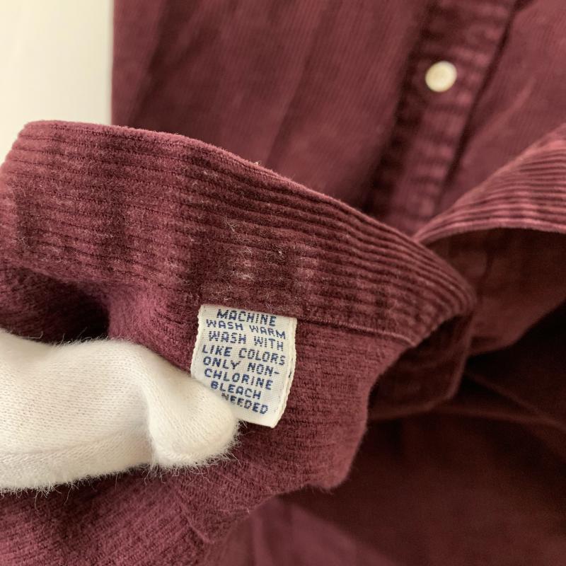 ラルフローレン RALPHLAUREN シャツ、ブラウス 長袖 コーデユロイ XL 無地 X ワンポイント 赤 / レッド / メンズ USED 古着 中古 10006565