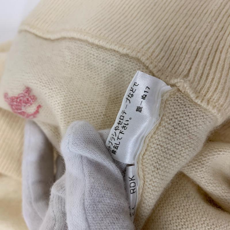 バーバリーブルーレーベル BURBERRY BLUE LABEL ニット、セーター 七分袖 38 無地 X ワンポイント 白 / ホワイト / レディース USED 古着 中古 10006570