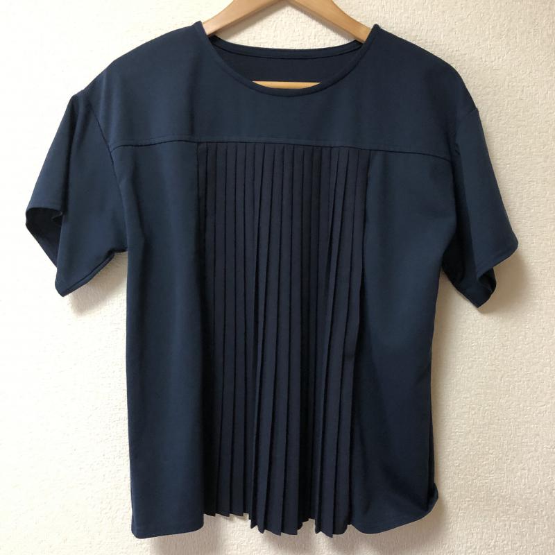 ヨーロ YOLO カットソー 半袖 38 無地 紺 / ネイビー / レディース USED 古着 中古 10006627