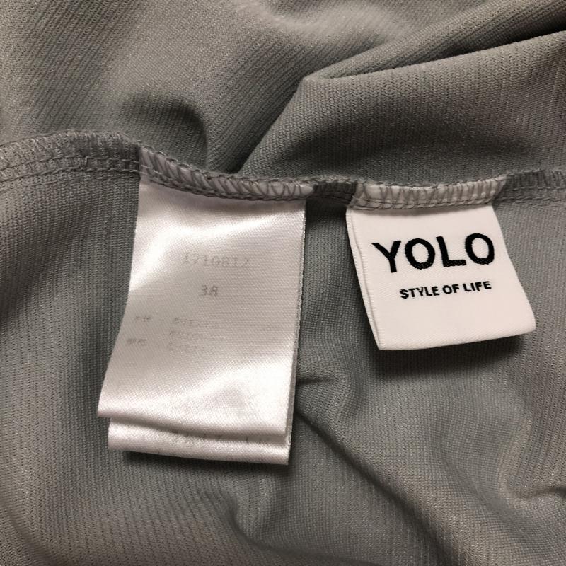ヨーロ YOLO カットソー 半袖 38 無地 白 / ホワイト / X 緑 / グリーン / レディース USED 古着 中古 10006628