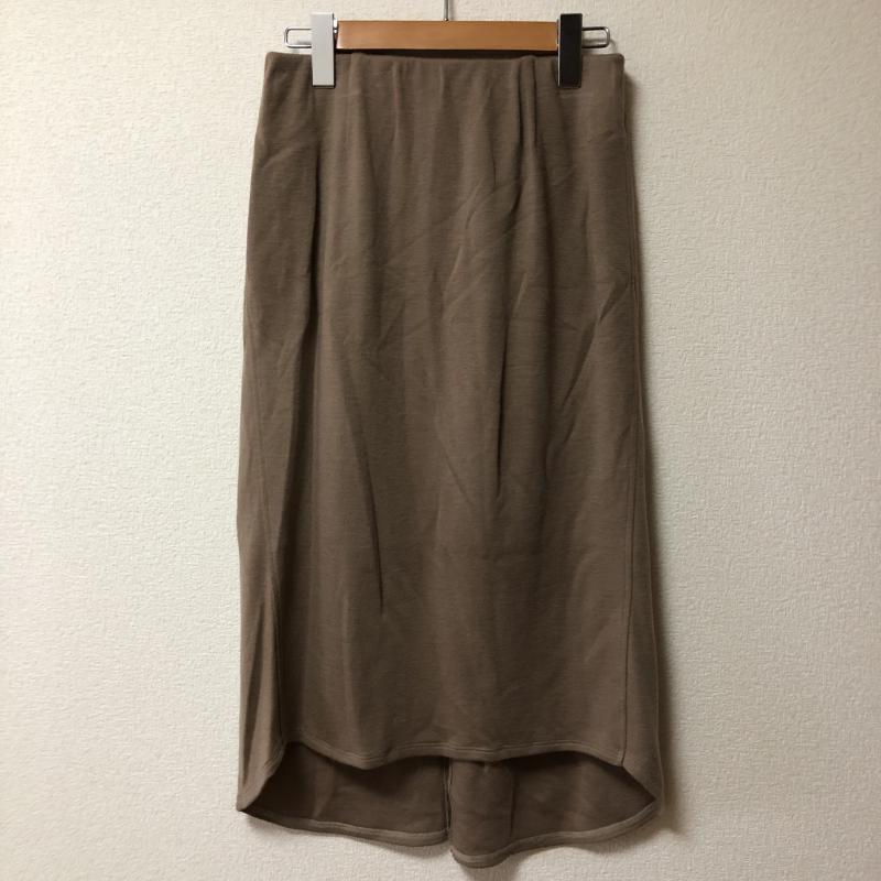 ノーブルブラン NobleBlanc スカート ひざ丈スカート 38 無地 茶 / ブラウン / レディース USED 古着 中古 10006632