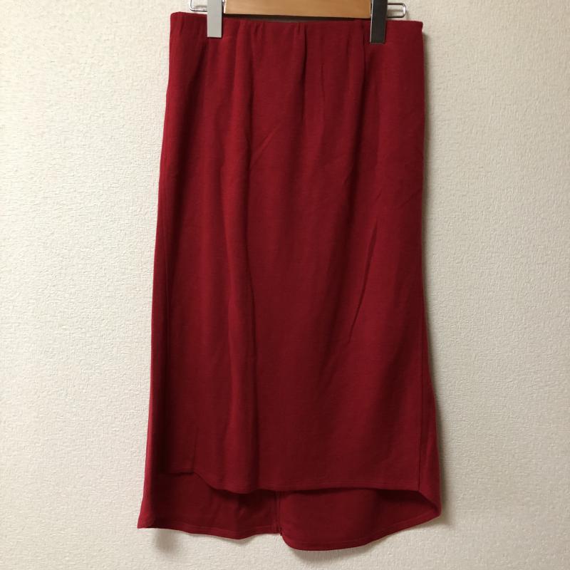 ノーブルブラン NobleBlanc スカート ひざ丈スカート 40 無地 赤 / レッド / レディース USED 古着 中古 10006633