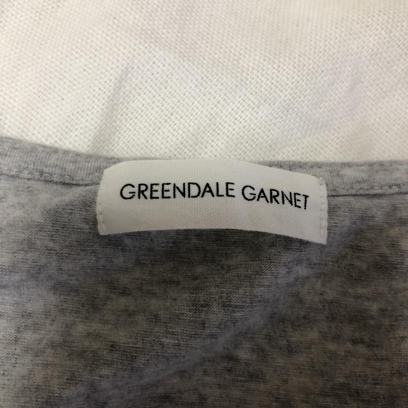グリーンデイル ガーネット GREENDALE GARNET カットソー 半袖 40 無地 X 刺繍 白 / ホワイト / X 灰 / グレー / レディース USED 古着 中古 10006646