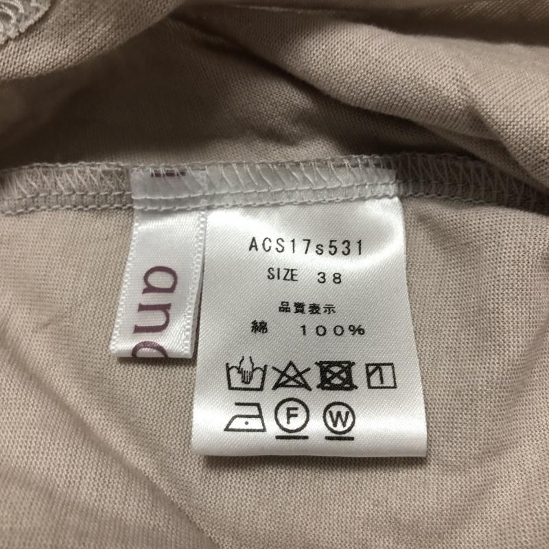 アナナス anana カットソー 七分袖 38 無地 灰 / グレー / レディース USED 古着 中古 10006676