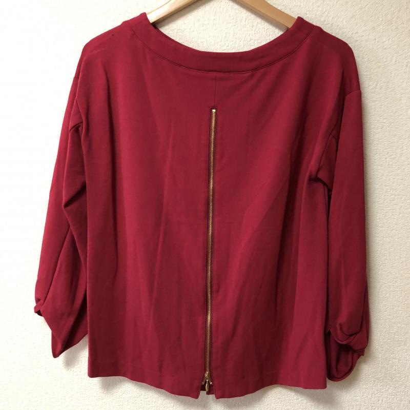 エンネア Ennea カットソー 長袖 38 無地 赤 / レッド / レディース USED 古着 中古 10006681