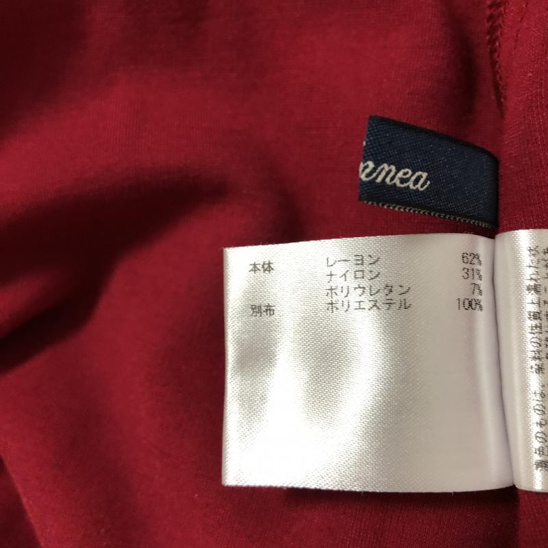 エンネア Ennea カットソー 長袖 38 無地 赤 / レッド / レディース USED 古着 中古 10006681