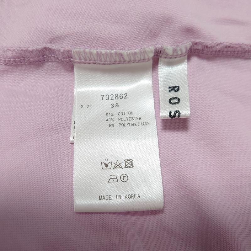 ロージー ROSIEE カットソー 半袖 38 無地 桃 / ピンク / レディース USED 古着 中古 10006727