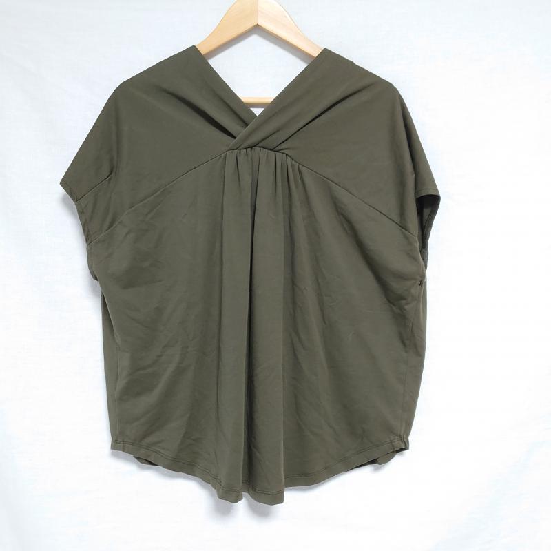 ロージー ROSIEE カットソー 半袖 40 無地 茶 / ブラウン / レディース USED 古着 中古 10006738