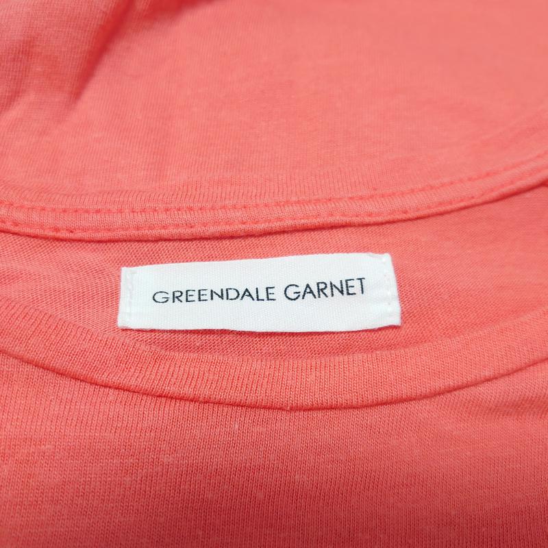 グリーンデイル ガーネット GREENDALE GARNET カットソー 半袖 M 無地 X 刺繍 赤 / レッド / X 橙 / オレンジ / レディース USED 古着 中古 10006740