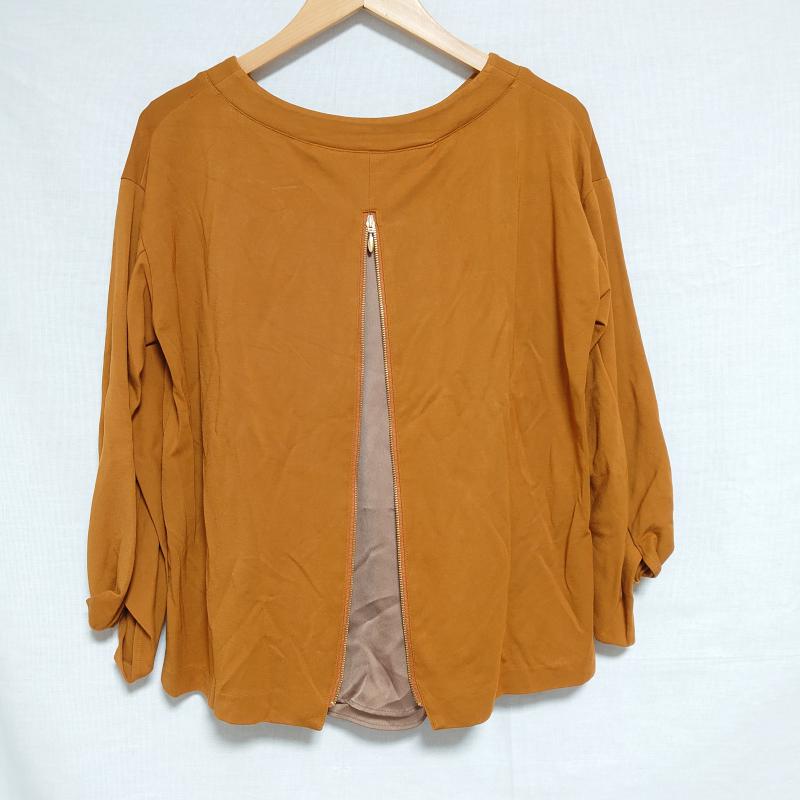 エンネア Ennea カットソー 長袖 38 無地 茶 / ブラウン / レディース USED 古着 中古 10006747