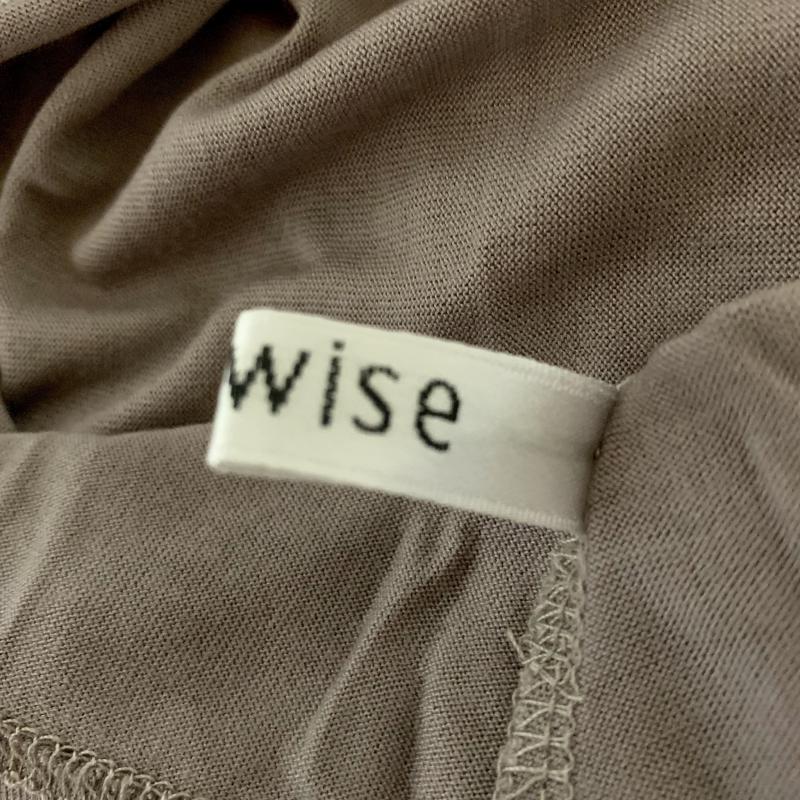 エニワイズ anywise カットソー 長袖 アシンメトリーカットソー M 無地 茶 / ブラウン / レディース USED 古着 中古 10006887