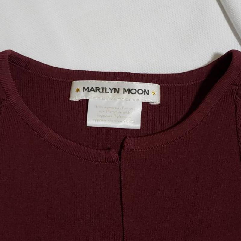 マリリンムーン Marilyn Moon シャツ、ブラウス 長袖 前面レースブラウス 無地 赤 / レッド / レディース USED 古着 中古 10006905
