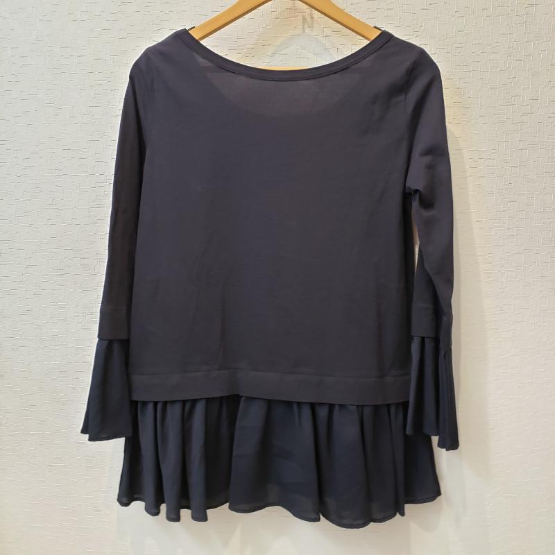 リズム R-ISM チュニック 長袖 2 無地 紺 / ネイビー / レディース USED 古着 中古 10006927