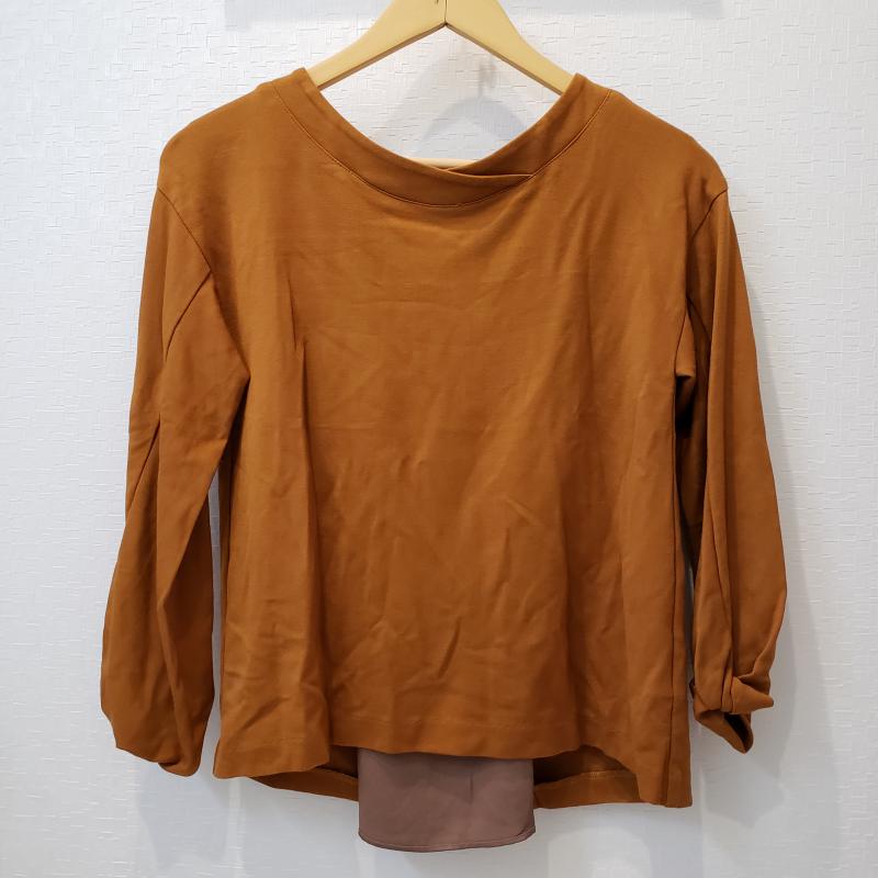 エンネア Ennea カットソー 七分袖 36 無地 茶 / ブラウン / レディース USED 古着 中古 10006932