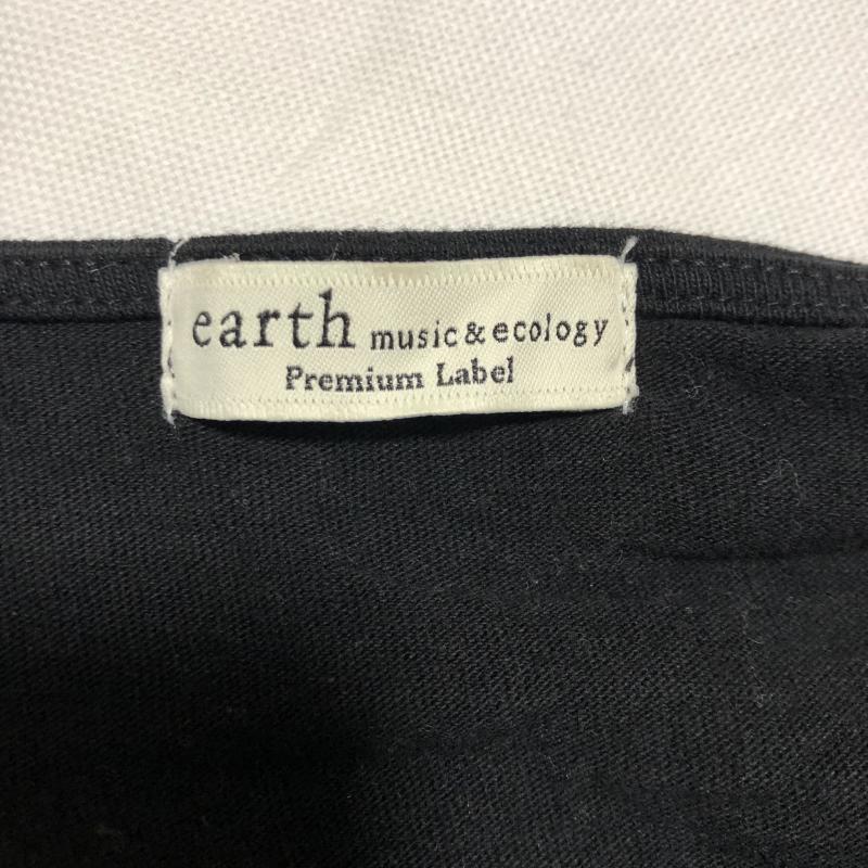アースミュージックアンドエコロジー earth music&ecology カットソー 半袖 FREE 無地 黒 / ブラック / レディース USED 古着 中古 10006986