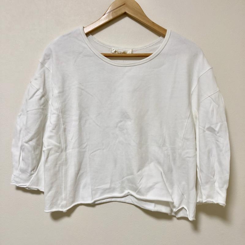 プチフルール Petit Fleur カットソー 七分袖 FREE 無地 白 / ホワイト / レディース USED 古着 中古 10006998