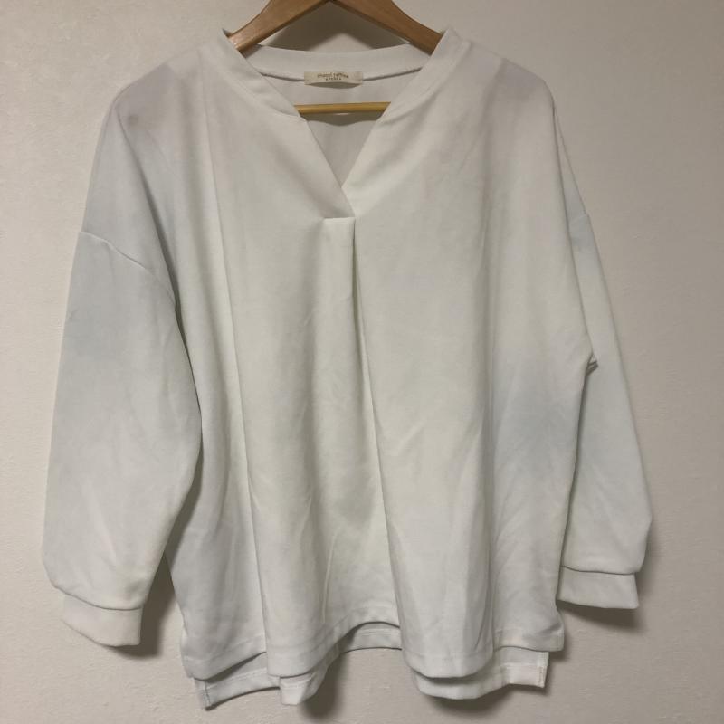 ショコラ フィネ ローブ chocol raffine robe カットソー 長袖 FREE 無地 白 / ホワイト / レディース USED 古着 中古 10007051
