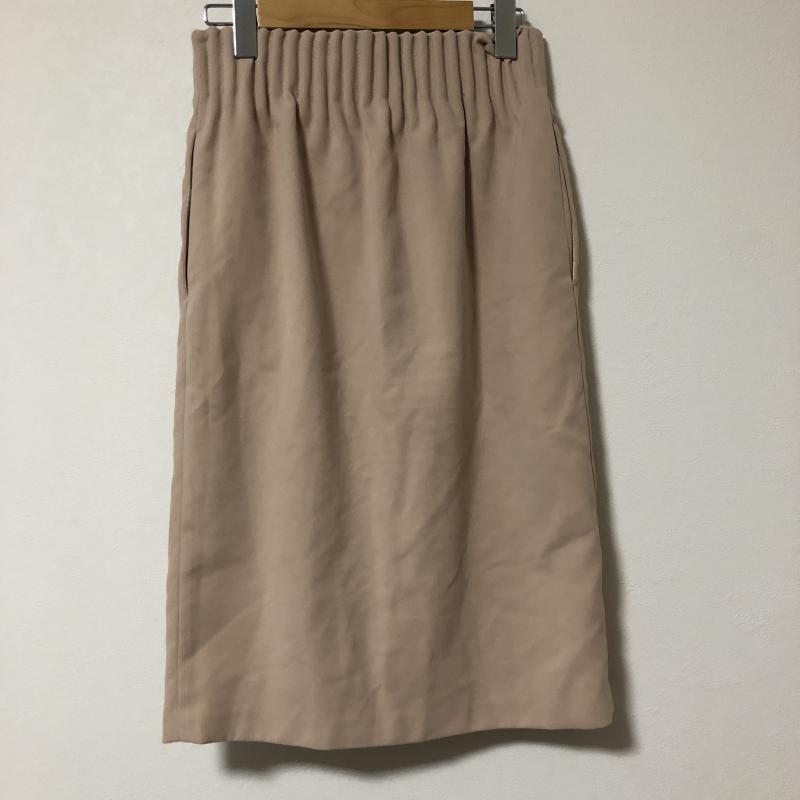 アンデミュウ Andemiu スカート ひざ丈スカート S 無地 ベージュ / ベージュ / レディース USED 古着 中古 10007062