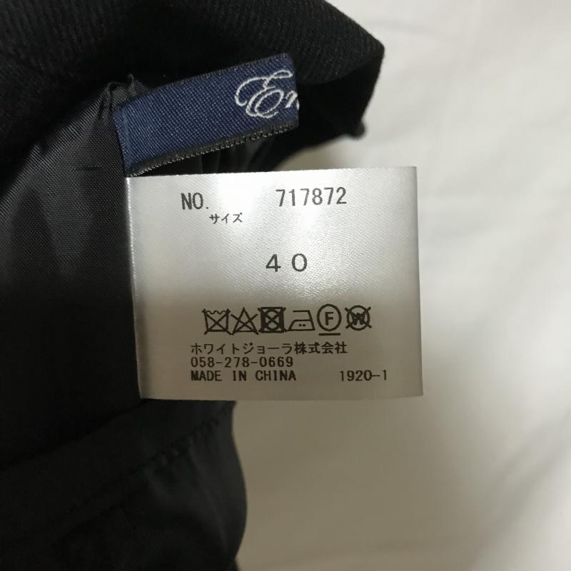 エンネア Ennea スカート ひざ丈スカート 40 無地 黒 / ブラック / レディース USED 古着 中古 10007079